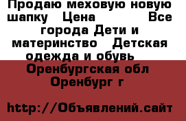 Продаю меховую новую шапку › Цена ­ 1 000 - Все города Дети и материнство » Детская одежда и обувь   . Оренбургская обл.,Оренбург г.